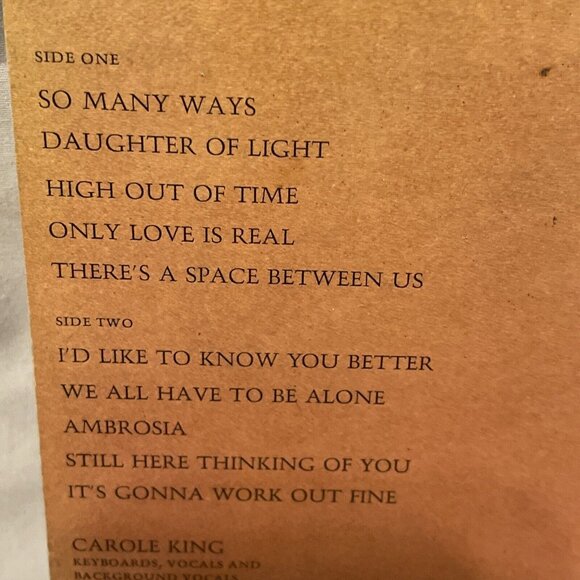 Carole King Thoroughbred (Vinyl, 1975) Ode SP 77034 VG LP Record Album - Picture 4 of 11